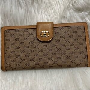 Gucci GG Supreme Canvas/Leather Long Wallet